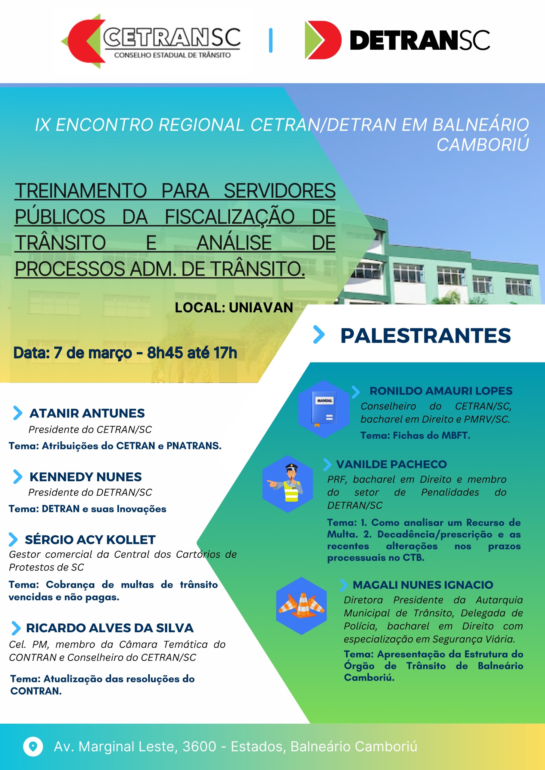 IX ENCONTRO REGIONAL CETRAN/DETRAN EM BALNEÁRIO CAMBORIÚ